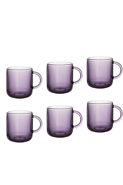 Pasabachi Set of 6 Turkish glass tea cups from Paşa Bash