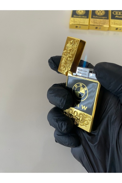 Hunter Bmw Logolu Metal Gold Çakmak