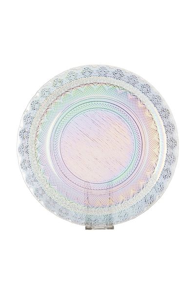 Byblos Glass Serving Dish For Sweets Chocolate And Fruits Multi-Use Size 32Cm depth 3 m