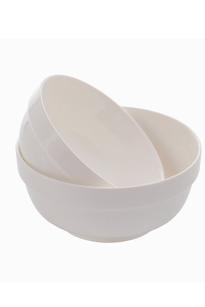 Dania 2-piece bowl set of pure white porcelain for all kitchen uses