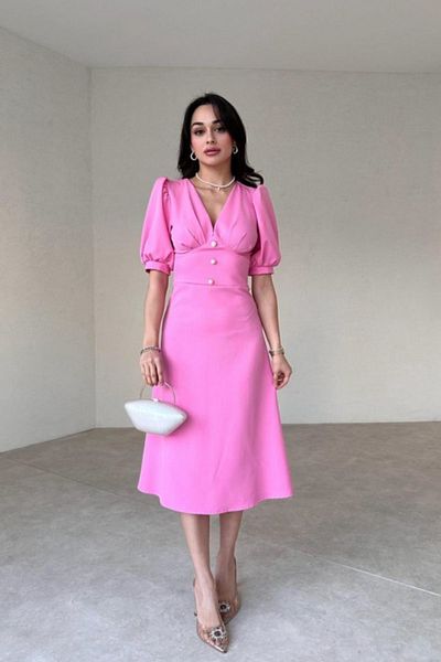 Linda Fashion Μίντι φόρεμα TM Linda Fashion Button-Μπροστινό
