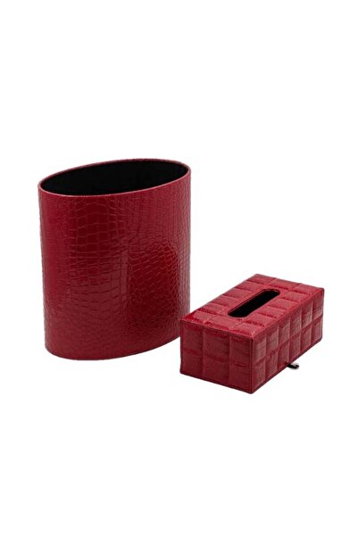 Dania Kitchen Basket And Wipes Box Red 28x15x10cm