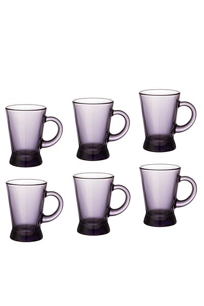 Pasabachi Set of 6 Turkish glass tea cups from Paşa Bash
