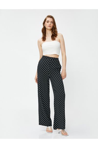 Koton Pantaloni largi din viscoză cu buline
