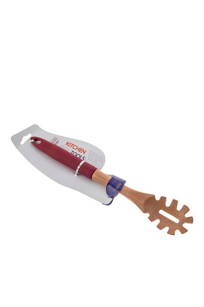 Dania Bamboo spoon for salad and pasta, silicone handle