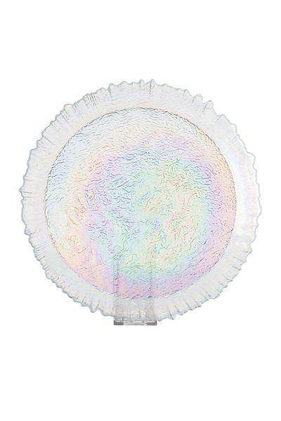 Byblos Glass Serving Dish For Sweets Chocolate And Fruits Multi-Use Size 35 Cm Depth 5 Cm