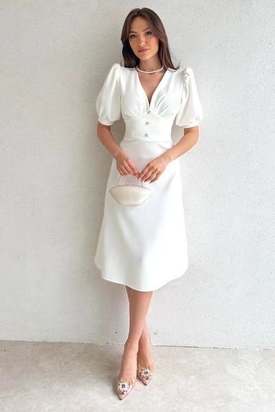 Linda Fashion Μίντι φόρεμα TM Linda Fashion Button-Μπροστινό
