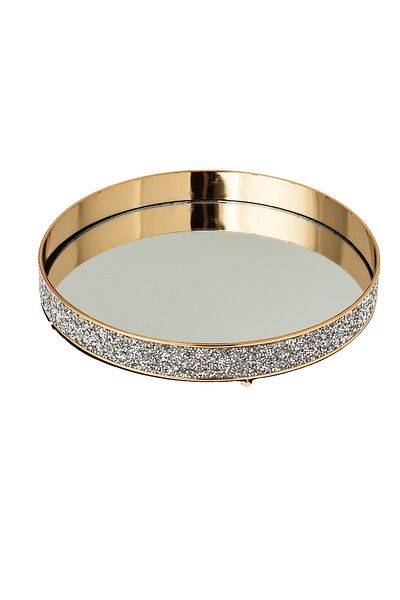 Dania Gold metal top with mirror floor, elegant design
