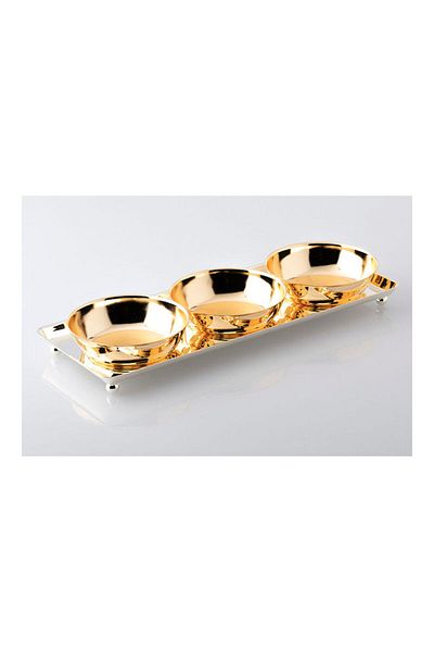 Dania 4-Piece Nuts Bowl Set Gold/Silver 35x13x4cm