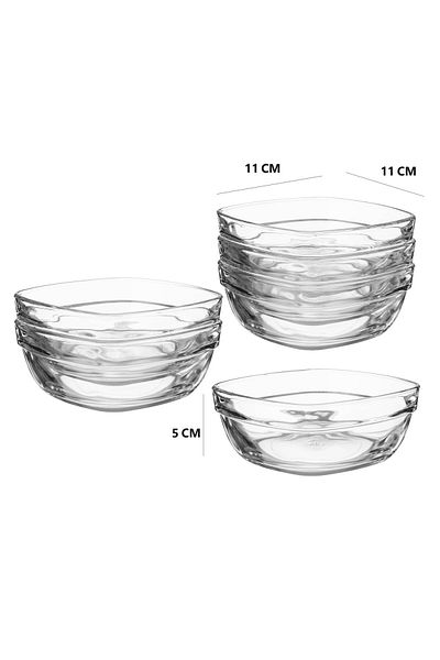 Dania Yogurt set of 6 clear glass beads