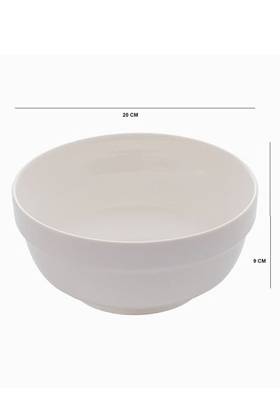 Dania 2-piece bowl set of pure white porcelain for all kitchen uses