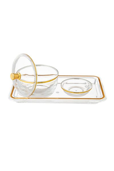 Dania Acrylic Dset Consisting of 3 Pieces 1 date + pit plate + tray