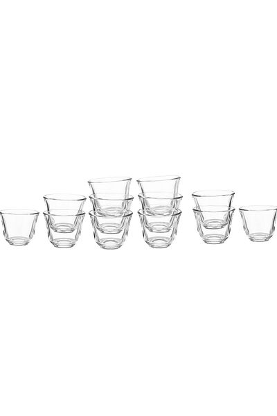 Luminarc Set of 12 Saudi coffee cups transparent glass