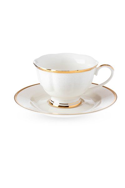 Dania Tea Cup And Saucer Set Shiny Gold