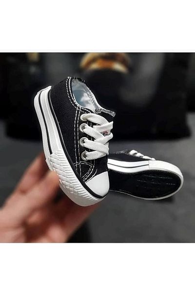 ELİTE STEP Negru Alb Scurt Cu șireturi Lenjerie Sport zilnic Lenjerie Pantofi pentru copii Pantofi unisex