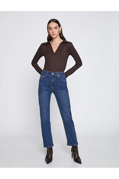 Koton Polo Neck T-Shirt Long Sleeve