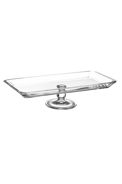Byblos Turkish Crystal Serving Plate With Base For Sweets And Fruits, Multi-Use, Size 30*14*8 Cm