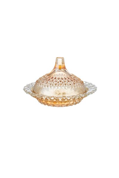 Byblos Honey-coloured glass cup for dates, sweets and nuts, size 17 * 10 cm
