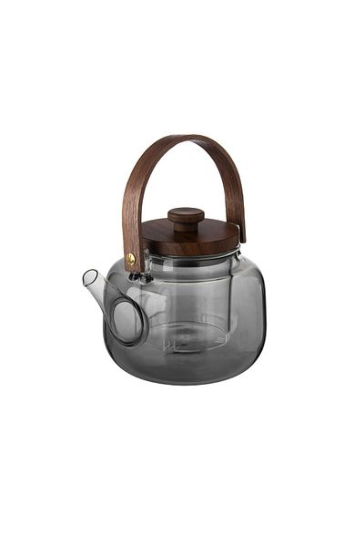 Dania Heat Resistant Glass Teapot with Beautiful Wooden Handle 1L