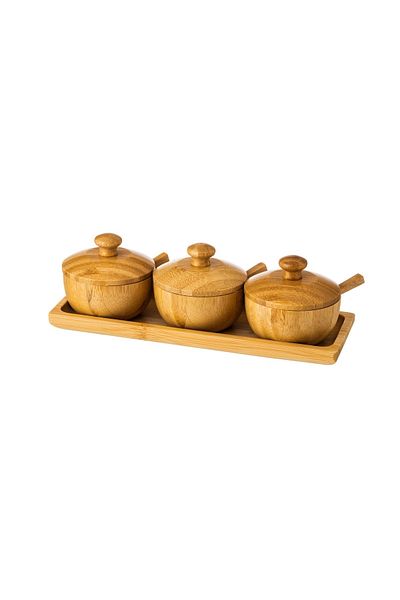 Dania 7-Piece Spice Box Set Brown 25 x 9 x 2cm
