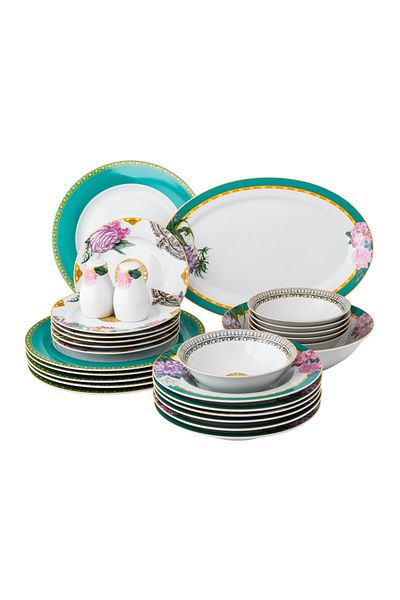 Dania Porcelain dining set, 28 pieces, floral print, suitable for 6 people