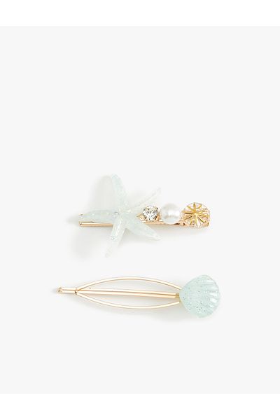 Koton Set of 2 Hair Clips with Seashell Detail
