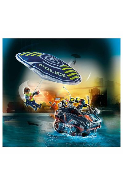 Playmobil - Police Parachute And Hot With ATV