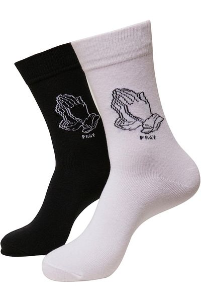 Mister Tee Unisex Pray Hands Socks 2-pack
