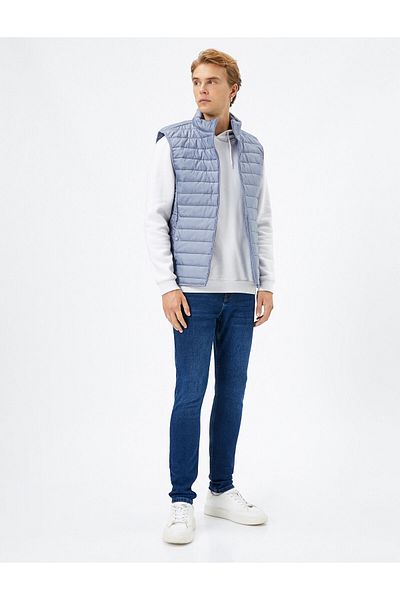 Koton Puffer Vest High Collar Pocket Detailed Zipper