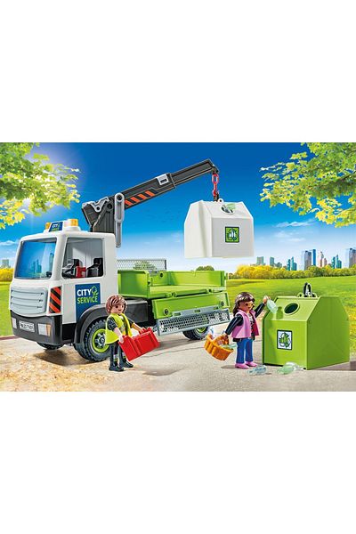 Playmobil - Camion De Reciclare Sticla Cu Container
