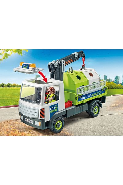 Playmobil - Camion De Reciclare Sticla Cu Container
