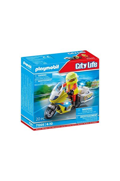 Playmobil - Yellow Motorcycle With Lights