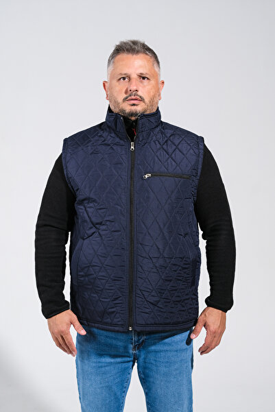 DERİNMAVİTASARIM Super Battal Winter Quilted Vest - Winter Multi-Pocket Vest ...