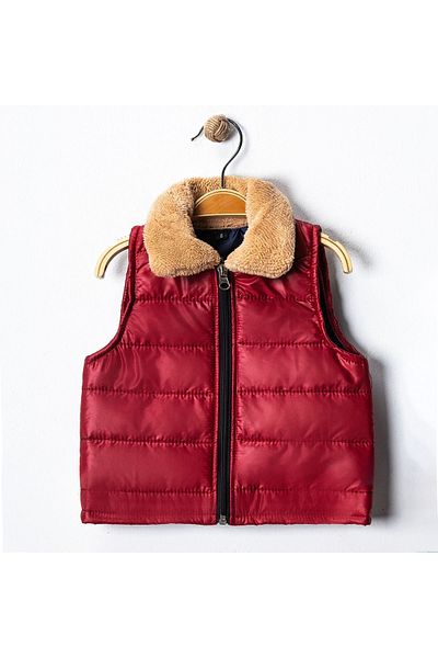 MAXI DRY Unisex Baby Kids Inflatable Vest with Fur Collar 6 Months to 3 Years Old