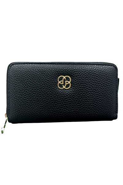 ARONA Siyah Tek Fermuarlı Kadın Cüzdanı