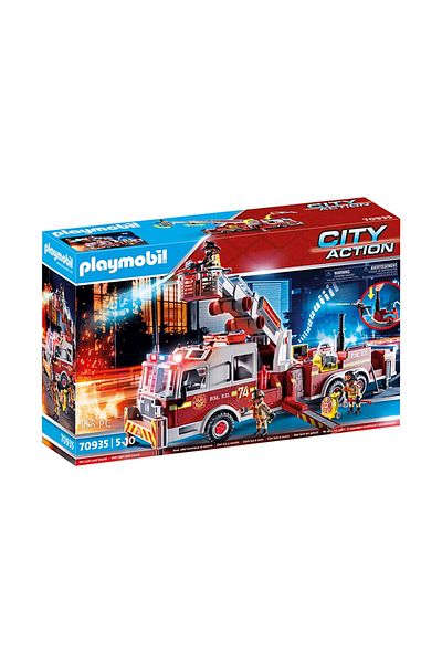 Playmobil - Masina De Pompieri Cu Scara Turn