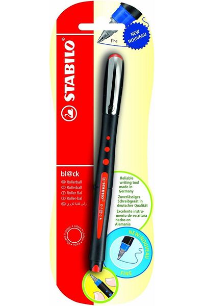 Stabilo Rollerball Pen (Black/Red)