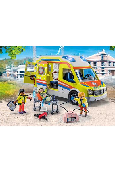 Playmobil - Ambulanta Galbena Cu Lumini Si Sunete