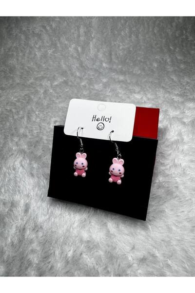 FASION JEWELLERY TAVŞAN FİGÜRLÜ ALERJİ YAPMAZ ÇOCUK KÜPE