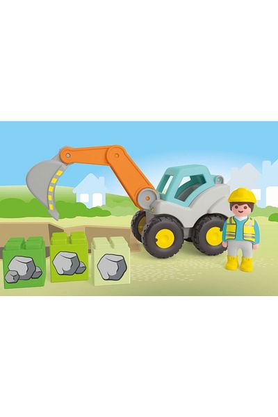 Playmobil Junior - Excavator cu brat mobil