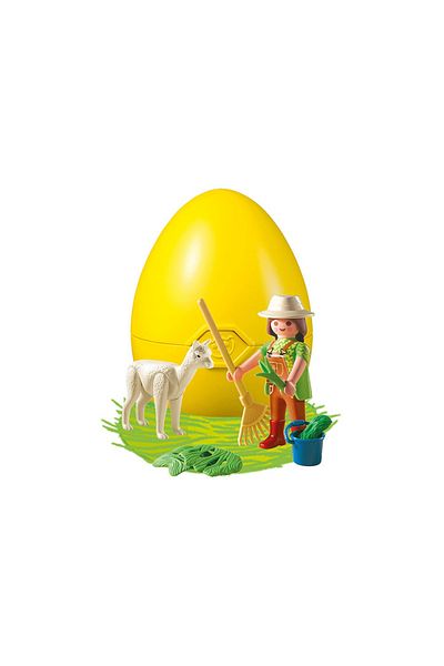 Playmobil - Pusculita ou ingrijitor zoo cu alpaca