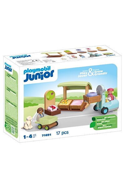 Playmobil Junior - Market stall and forklift