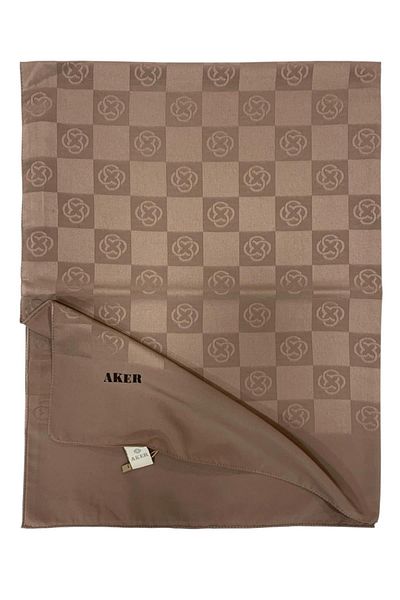 Aker New Checker Patterned Monogram Shawl - Mink 932