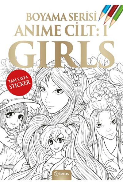 Timaş Yayınları Anime Boyama Cilt I: Girls