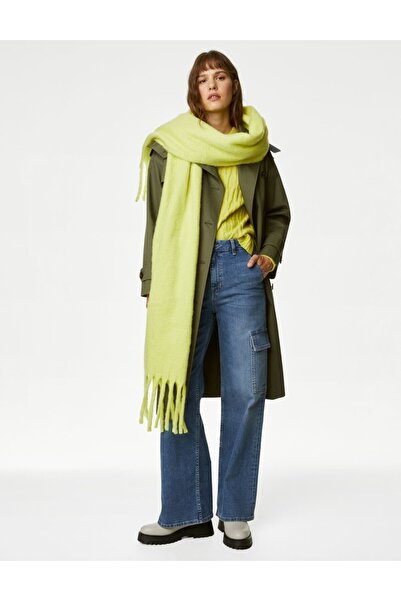 Marks & Spencer Yüksek Bel Wide Leg Kargo Jean Pantolon