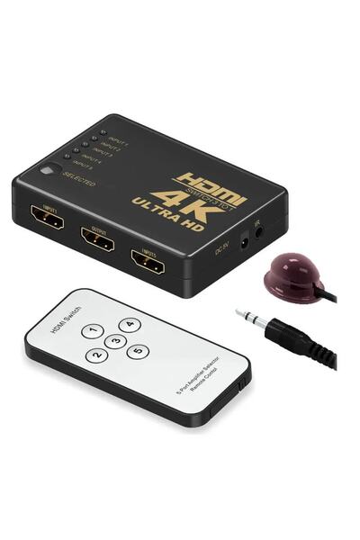 Zilevo 5 Port 3d 4k X 2k Hdmi Switch Splitter Çoklayıcı Dağıtıcı 1080p Ir Kum...