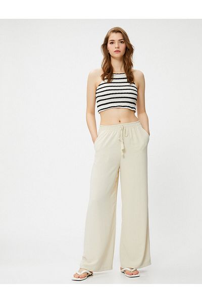 Koton Palazzo Trousers Tie Waist