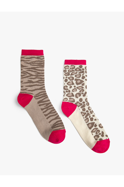 Koton Set 2 șosete cu model leopard