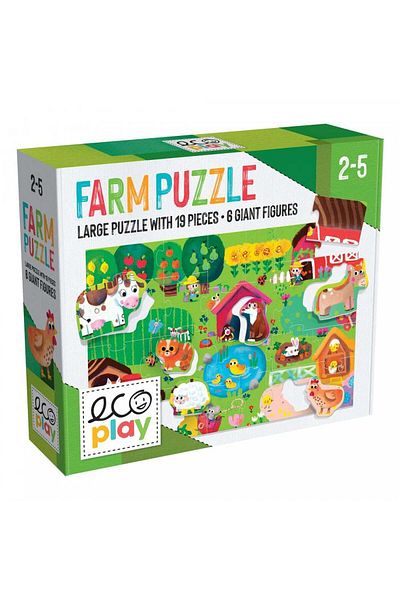 Headu Ecoplay - Puzzle Animalute La Ferma