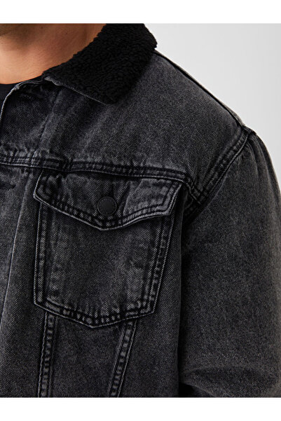 LC Waikiki Black Casual Fit Men's Jeans Jacket